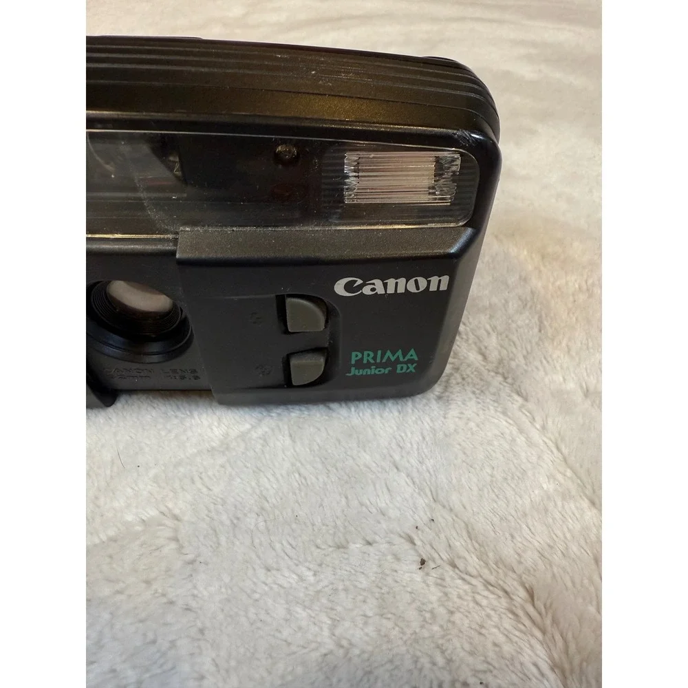Canon Prima Junior DX 35mm Film Camera Black Point and Shoot Vintage Japan